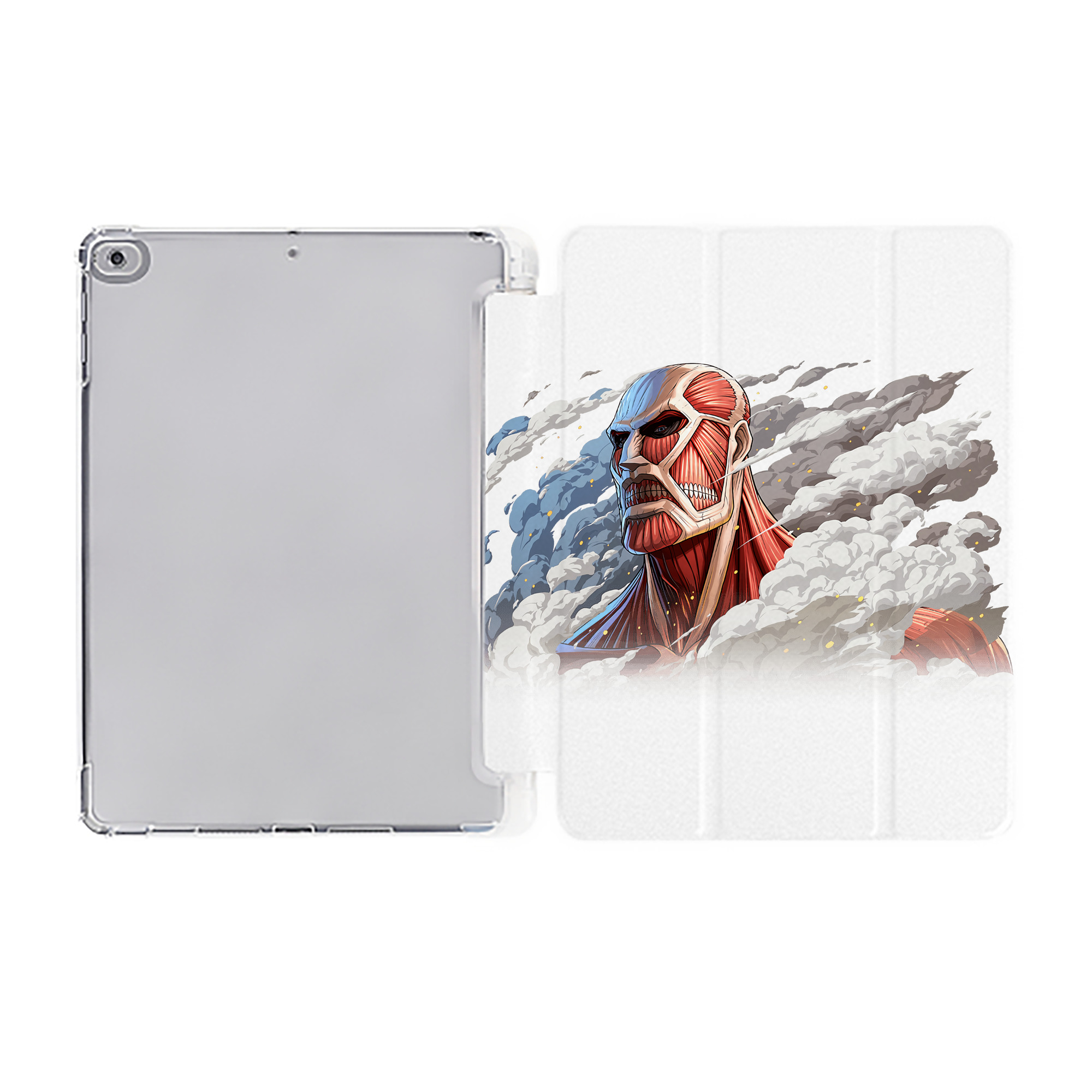 （画像用） 進撃の巨人 Attack on Titan IPad ケース ペン収納付き 三つ折りスタンド PUレザー×シリコン 対応機種9.5/10.5/10.9インチ
